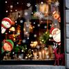 Static Santa Claus Snowman Snowflake Glass Sticker Home Decoration Stickers