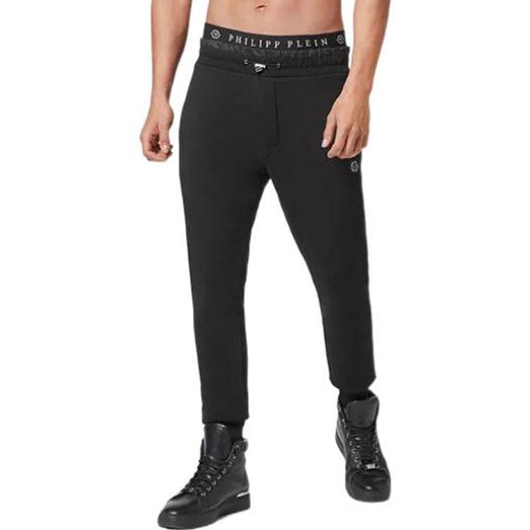 PHILIPP PLEIN Logo-patch Track Pants FABC-MJT2043-PJY002N-02