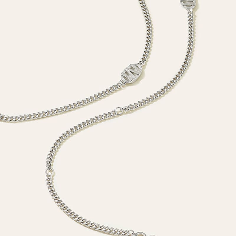 METROCITY JEWELRY Anello Sterling Silver White Necklace A231SN1027WPQ