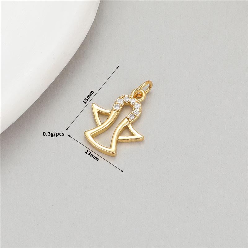 

Позолоченное 14-каратным золотом ожерелье-подвеска Крылья ангела Купидона - Аксессуары ручной работы из меди