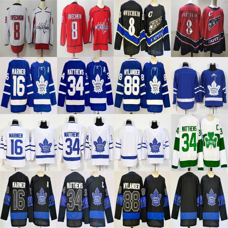 NHL Hockey Jersey Toronto Maple Leafs Washington Capitals Fan Apparel Cotton Sports Top Men