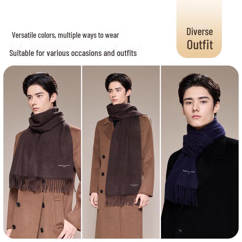 JIUMU Men's 100% Cashmere Winter Scarf