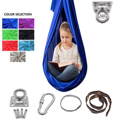 Kids Adult Cotton Outdoor Indoor Swing Ham-mock For Cuddle Up To Sensory Child Ther-apy Soft Elastic Par-cel  Seat Swing