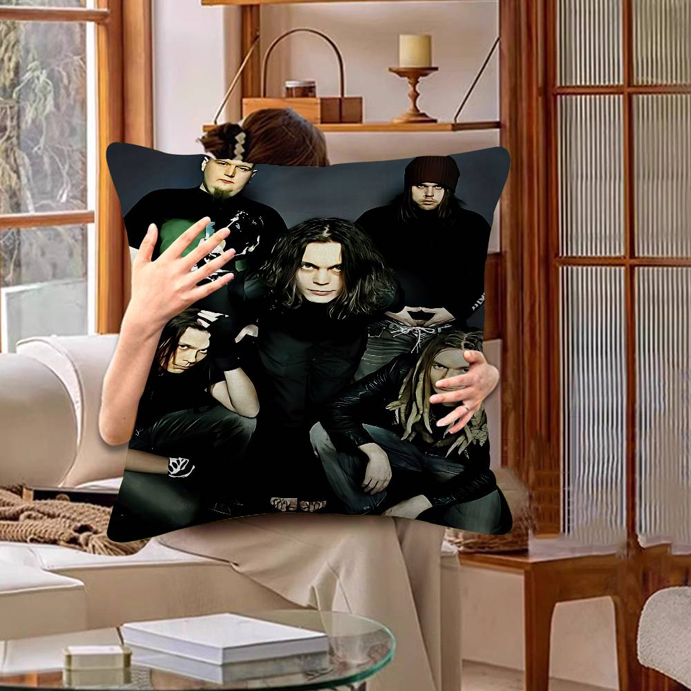 Famous Rock Band HIM Singer Cushion Cover Polyester Sofa Cushions Decorative Throw Pillows Home Decoration Pillowcover