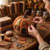 Vintage Style DIY Sewing Kit Floral Fabric Patchwork Pumpkin Friends Kit  Autumn Home Decor