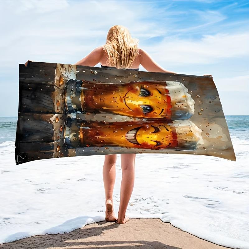 Beach Towel Printed Beach Mat Summer Gift Resort Pool Bath Fabric Decor