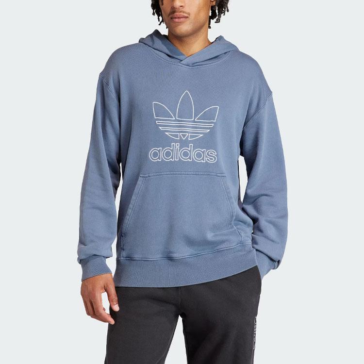 Adidas Adicolor Outline Trefoil Hoodie Preloved Ink Men Streetwear IR7991