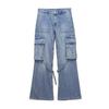 Fashion Style 2023 Autumn New Women's Clothing Slim Looking Easiest for Match Overalls Mid Waist Denim 8197237 807