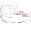 VidaXL Lit à sommier tapissier avec matelas Noir 160x200 cm Tissu - Modèle 3142107
