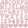 26pcs A-Z English Letter Glitter Pearls Rhinestone Patches Repair Embroidered Sew on Appliques,Patches for DIY Clothes Bags Hats