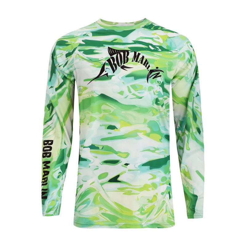 BOB MARLIN UV Protection Hooded Fishing Shirt with Lure Design 6XL 2990₽