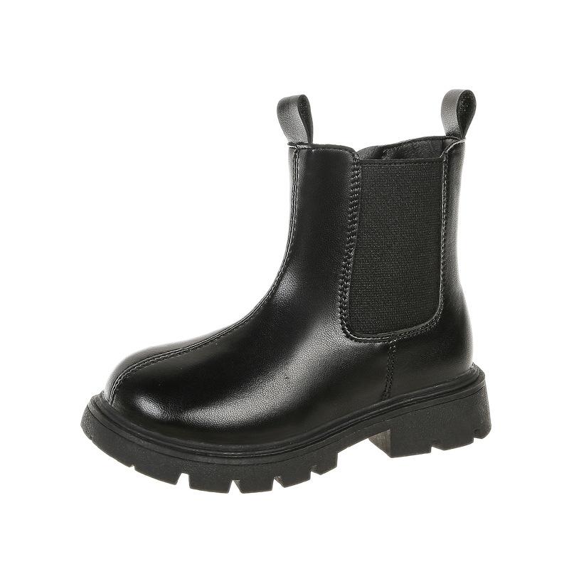 Spring and Autumn Girls Fashion Short Boots Bright Leather Shoes Children Waterproof Non-slip Snow Boots  Baby Sport Shoes Sneaker