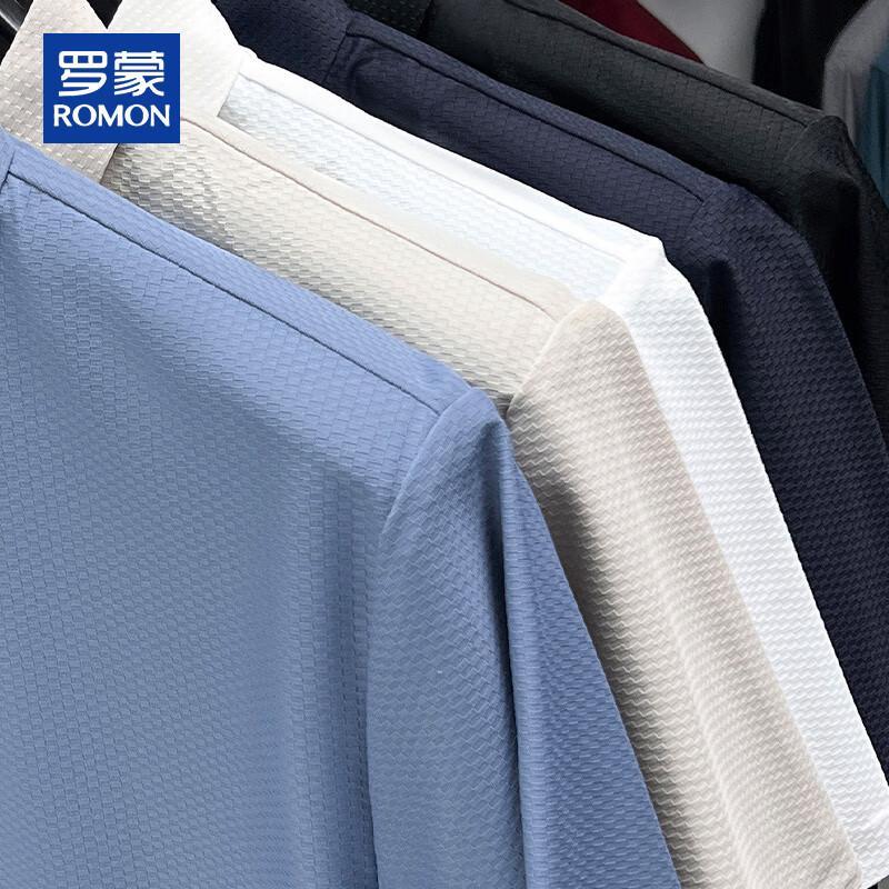 ROMON Men's Summer Cool-Touch Anti-Wrinkle Polo Shirt
