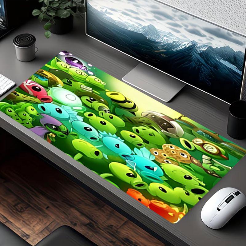 Pflanzen vs. Zombies Print Mauspade, für Tastaturablage Laptop PC Matte für Büro Heimgebrauch, Schreibtischdekoration, Perfektes Geburtstagsgeschenk für Gamer
