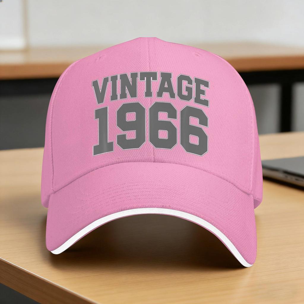 60th Birthday Vintage 60 Years Old 1966 Retro Baseball Cap  Unisex Women Design Hip Hop Hats Summer Y2k Cool Sun Visor Snapback Cap