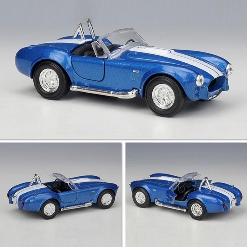 1/36 Scale 1965 Shelby Cobra 427 S-C Simulation Alloy Car Model Pull Back Car Toy Children Boy Birthday Gift Miniature Voiture
