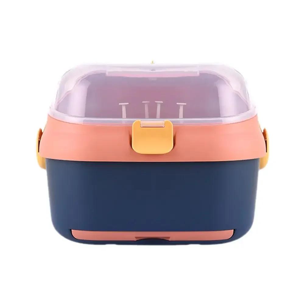 Bottle Drying Rack Holder for Pacifiers Toys Baby Tools Box Baby Bottles Drainer Portable Dust Proof Practical