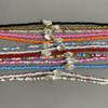 Fashion Boho Beads Necklace Women Imitation Pearl Seed Beaded Strand Short Choker Necklace Handmade Female Jewelry