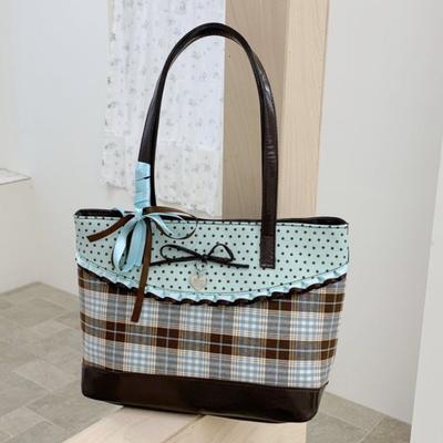 Sternen-Punkte-Tragetasche mit koreanisch inspiriertem Spitzen-Karomuster-Patchwork Niedliche Koreanische Y2k-Stil Umhängetasche Lässige Pendler-Achseltasche