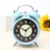 Battery-powered Round Nighttime Luminous Alarm Clock For Bedroom Table