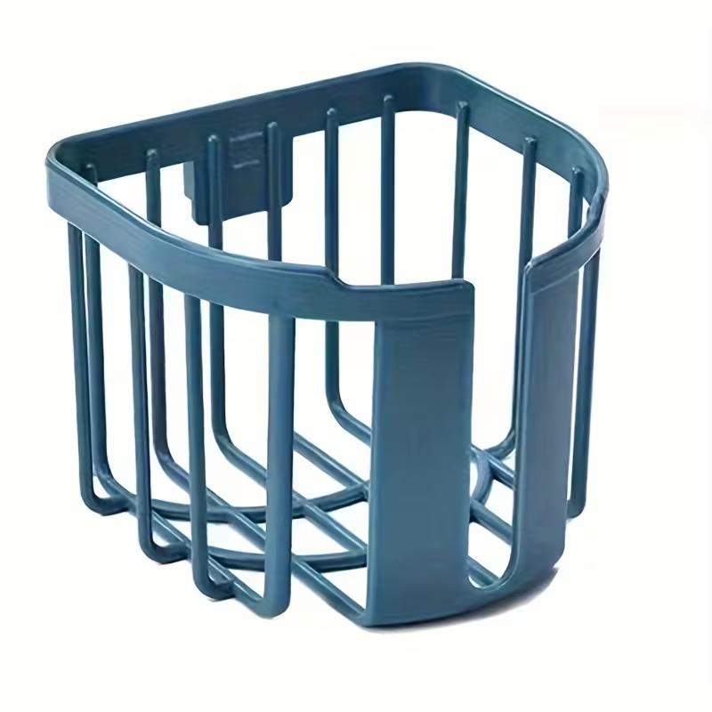 Креативная полка для туалетной бумаги без перфорации, стеллаж для хранения, ванная комната, кухня, коробка для салфеток, настенный ящик для хранения бумаги, держатель для бумаги синий