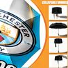 Custom Name Personalized Manchester City FC Print Umbrella, Auto Open Close, 8‑Rib Sturdy Frame, Commute Camping Hiking Use, Birthday Gift