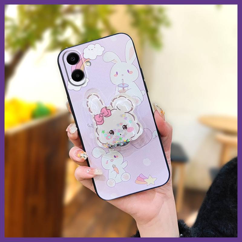 Rotatable Stand Quicksand Phone Case For Samsung Galaxy A07 Glitter Kickstand Skin Feel Silicone Simplicity Silicone TPU