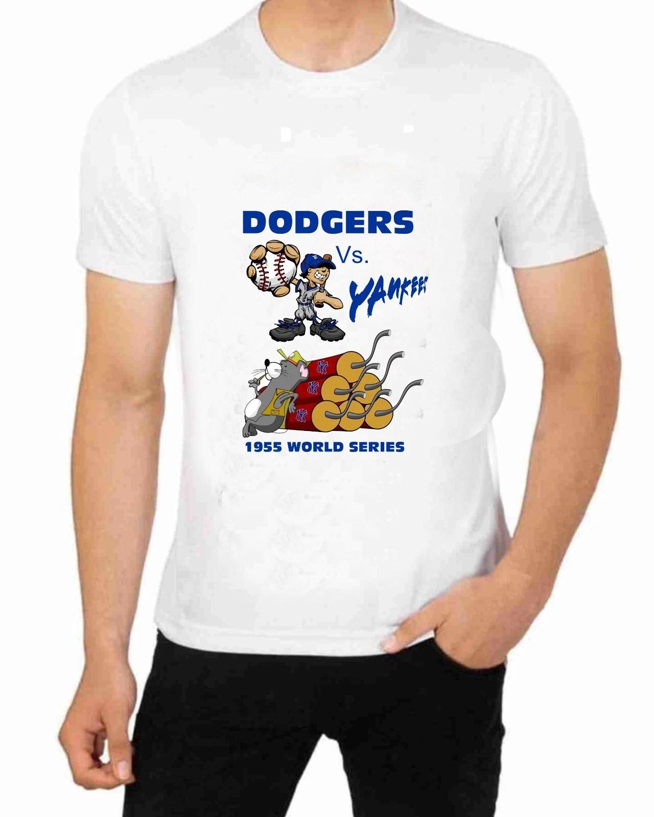 Brookyln Dodgers 1955 World Series T-Shirt for Men Apparel Baseball Art L
