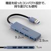 ELECOM USB Hub USB3.0 Bus Powered 4 Ports Navy U3H-H040NV