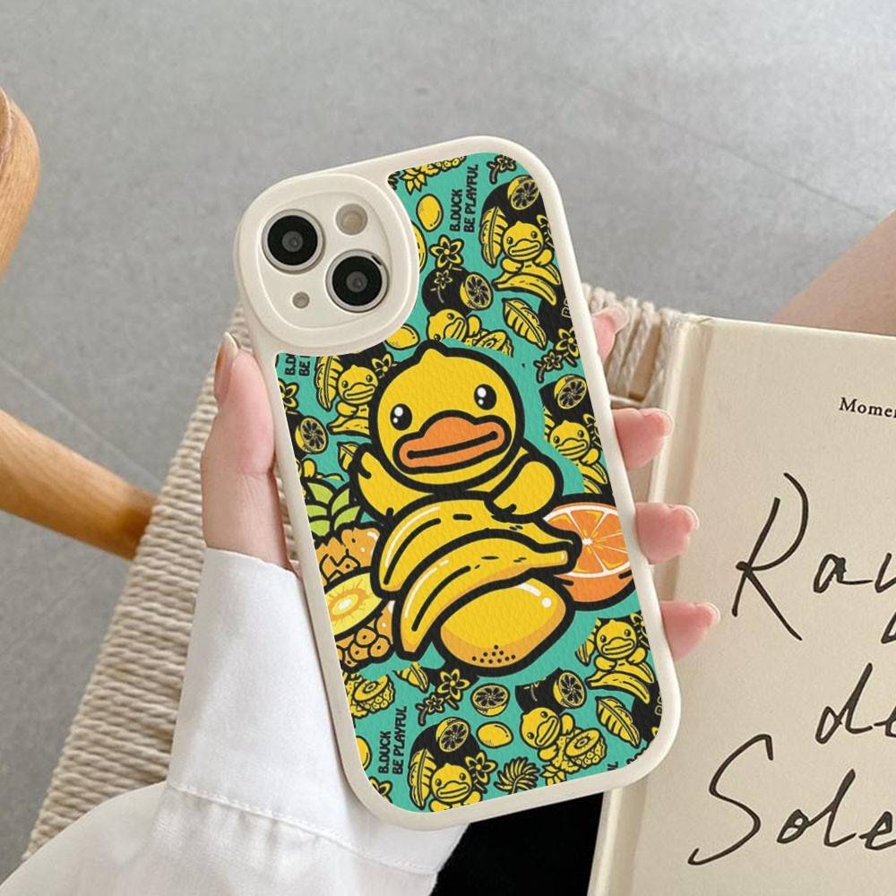 B-B Duck Anime Phone Case For IPhone 16 15 14 13 12 11 Pro Max Plus Shockproof Leather Cover