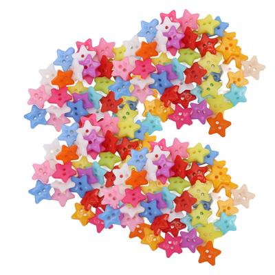 200 Pcs Buttons Not Sy Fade Cute Portable Widely Application Cute Resin Button for Sewing