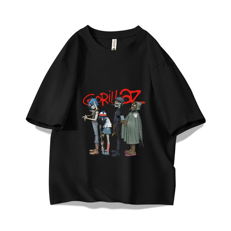 

Music Band Gorillaz Punk Rock Print 100 Cotton T Shirt Unisex Women Summer 90s Oneck Cotton Short Sleeve Tshirt Vintage Y2K Tee L