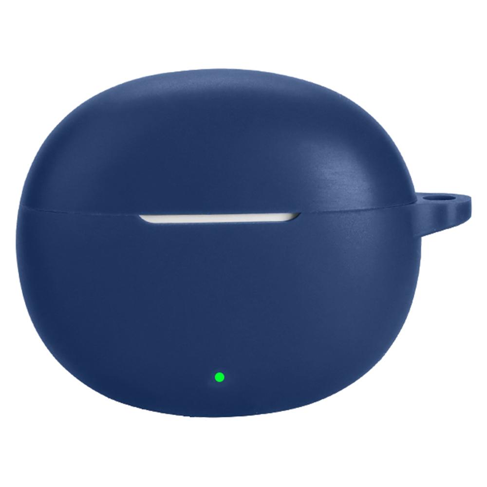 

For vivo iQOO TWS Air3 Protective Case Bluetooth-Compatible Earbuds Silicone Cover with Hook Dark Blue