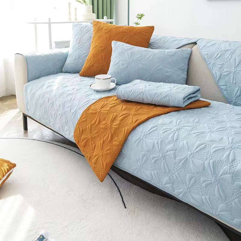 Four Seasons Universal Sofa Cushion Solid Color Modern Combination All-inclusive Universal Sofa Cover Non-slip Nordic Sofa Towel