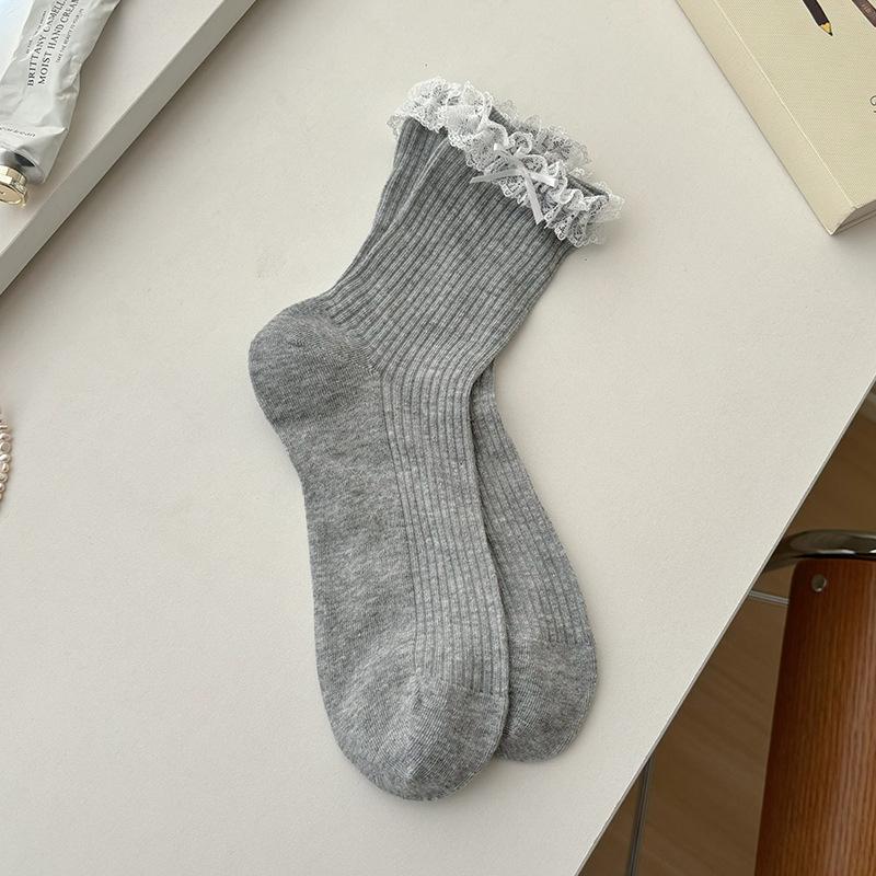 Bell accessories socks women's spring and summer cotton socks with German training shoes summer bow stacking socks tide