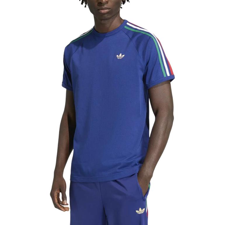 Adidas Originals Loose Striped Logo Crew Neck Short Sleeve T-Shirt Men Tops KC8641 XS