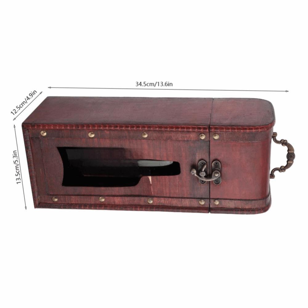 Wood Construction Wine Storage Box Hollow Wooden Wine Package Flasks Wine Box Cellar Use
