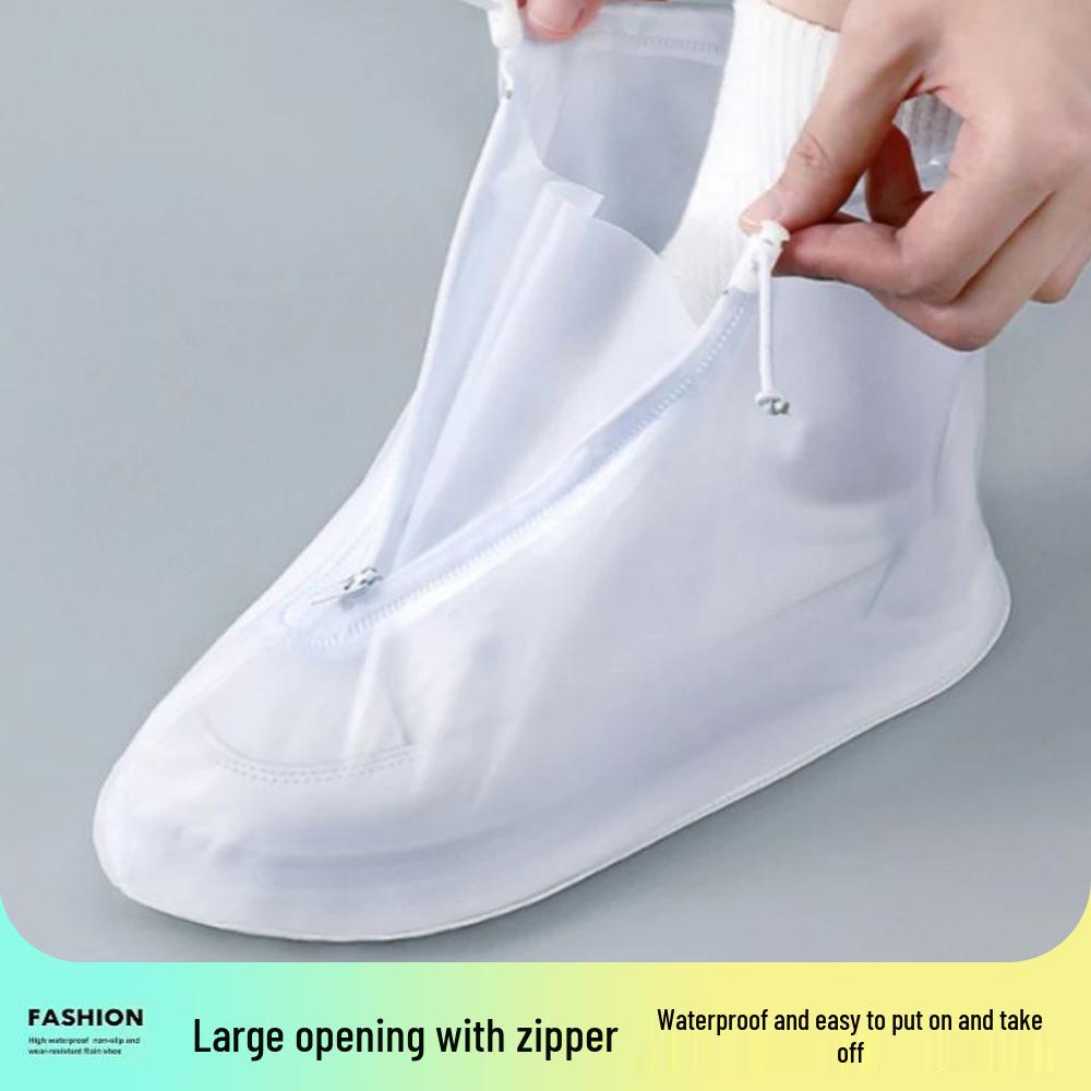 Non-Slip Waterproof PVC Rain Shoe Covers - Thickened & Durable for Outdoor Use by Men and Women
