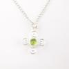 925 Sterling Silver Necklace Pendant Peridot Gemstone Unique Handcrafted Gift PP-41-3