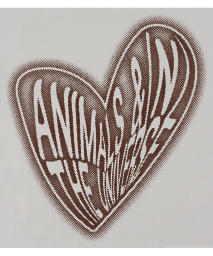 MATCHGLOBE Crushed Heart Oversized Tee (Beige)