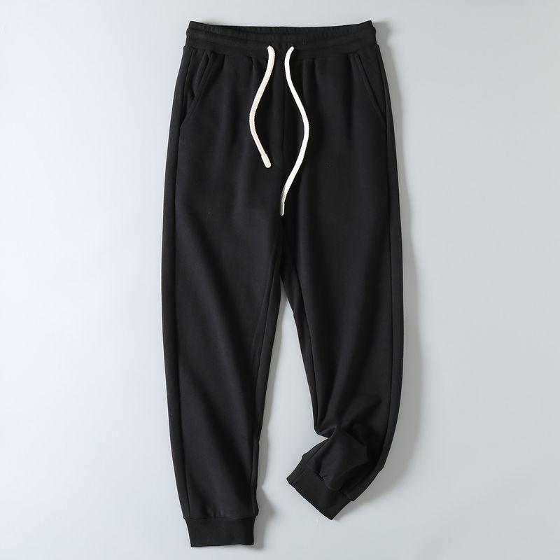 Original Foreign Trade Surplus Stock, New Spring and Autumn Style, Solid Color, Casual Loose Fit, Elastic Waist, Sports Jogger Pants for Men