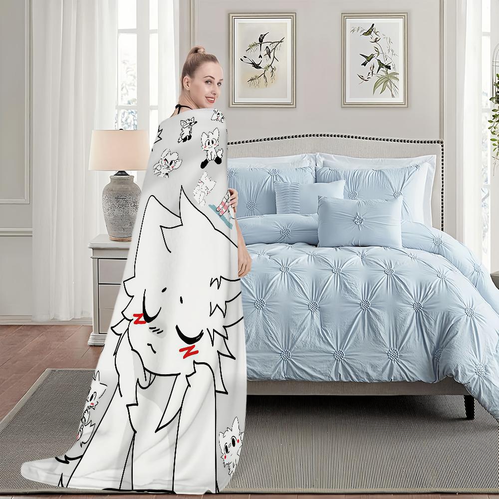 Boykisser Cute Cat Kawaii Blanket For Soft Throw Blanket for Picnic Bed Sofa Home Bedroom Cozy Warm Comfortable