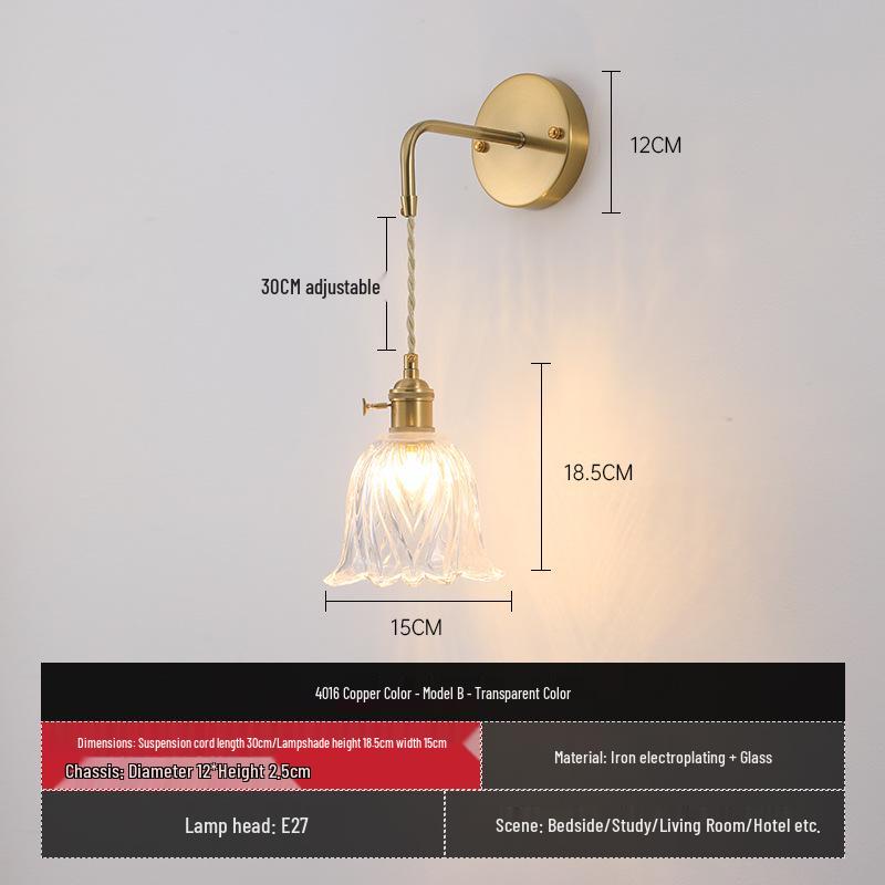 Creative Green Pumpkin Glass Wall Lamp - Wireless Charging for Living and Dining Rooms
