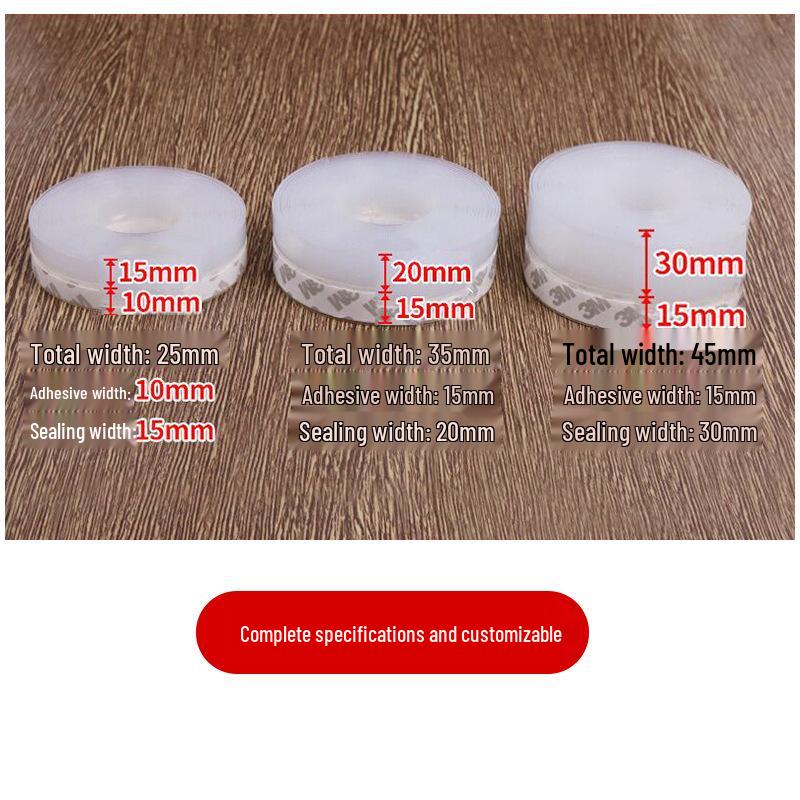 Windproof Silicone Self-Adhesive Door & Window Sealing Strip