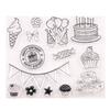 Happy Birthday Cake Transparent Silicone Clear Stamps Seal for DIY Scrapbooking Album Paper Card Decorative Sheets Balloon Flag Present