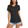 TACVASEN UPF 50+ Summer Short Sleeve V-Neck T-shirts Womens Sun Protection T-shirts Quick Dry Hiking Running Tee Shirts Tops