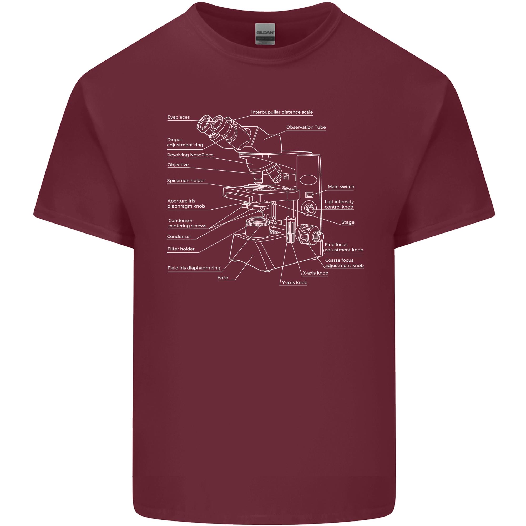Microscope Science Biology Unisexs Light Cotton TShirt S