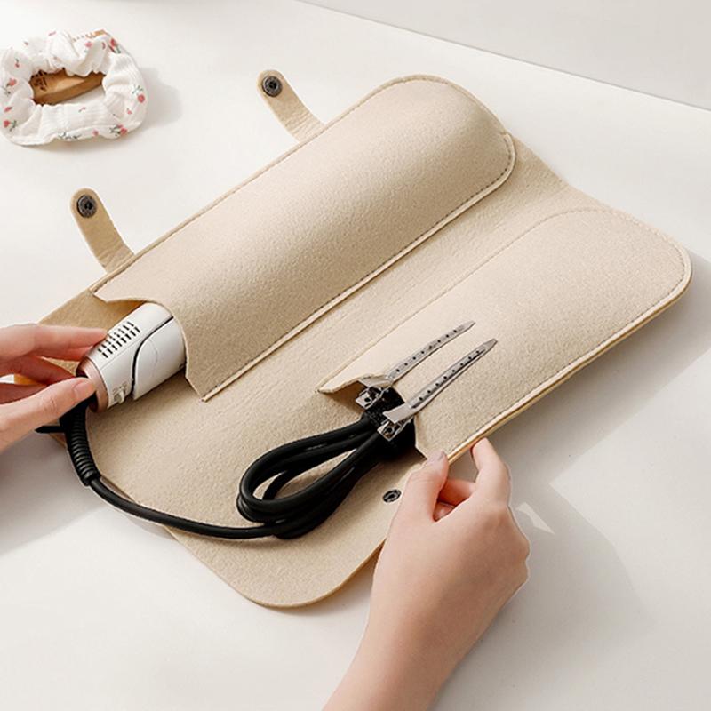 Saç Maşası Kılıfı Saç Düzleştirici Saklama Çantası Kuaför Maşası Yalıtım Matı Isıya Dayanıklı Kılıf