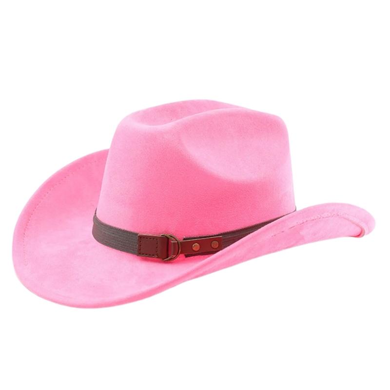 Vintage Sueded Denims Hat Trendy Western Headwear Casual Western Hat Outdoor for Music Festivals