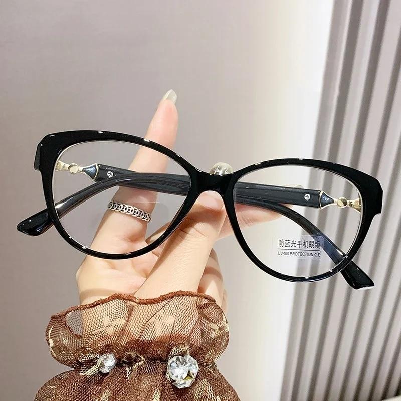 New Anti Blue Light Glasses for Women Cat Eye Design Reading Glasses Far Sight Eyewear Anti-fatigue Presbyopia Eyeglasses